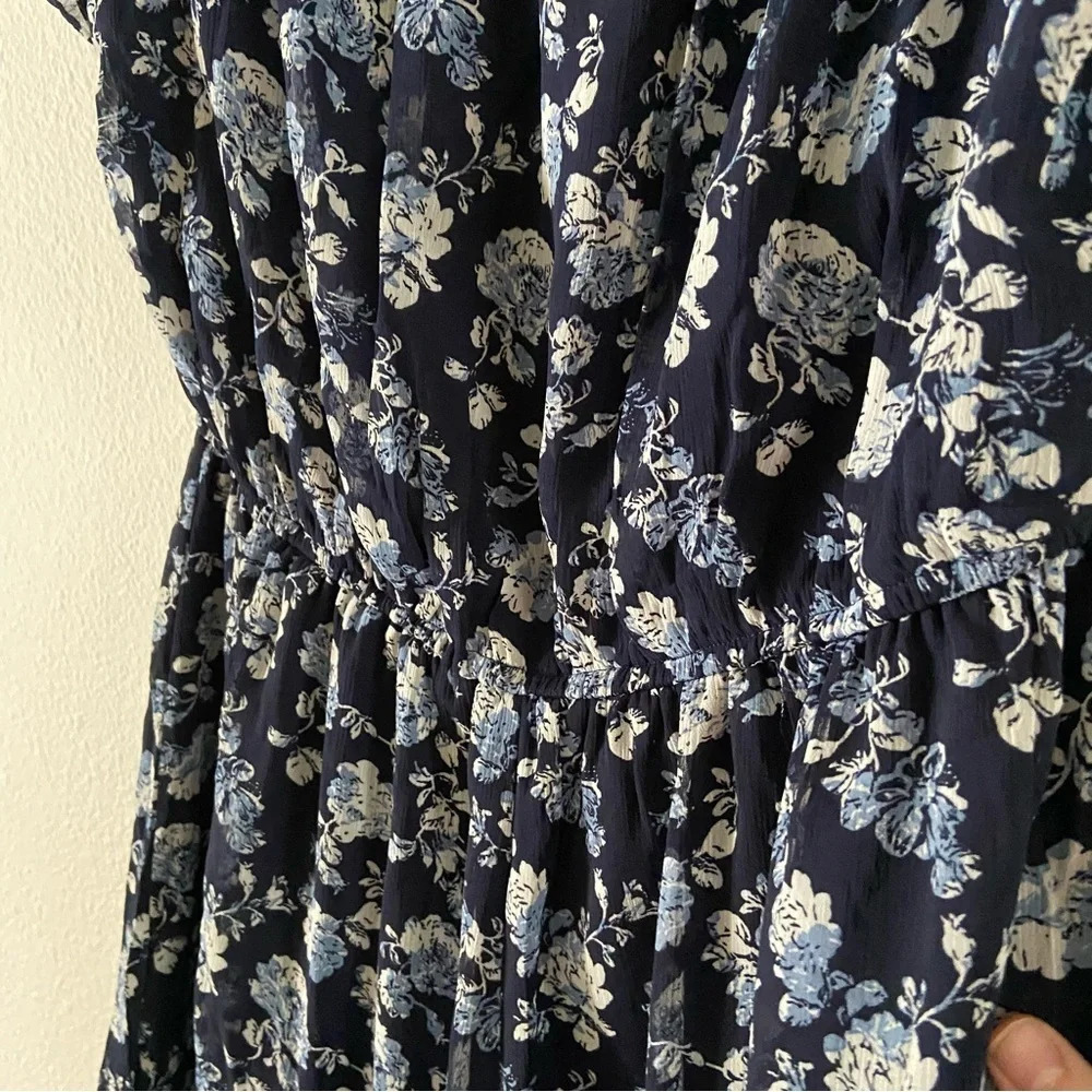 Jodey Floral Off the Shoulder Smocked Romper Large Boho Chic - Picture 7 of 15